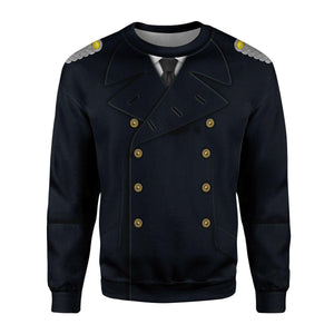 German Kriegsmarine Officer Costume Hoodie, Sweatshirt, T-Shirt, Tracksuit for Cosplay MNP094CS