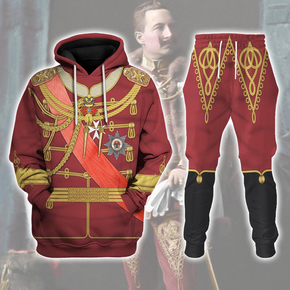 Kaiser Wilhelm Austria-Hungary Costume Hoodie, Sweatshirt, T-Shirt, Tracksuit for Cosplay MNP090CS