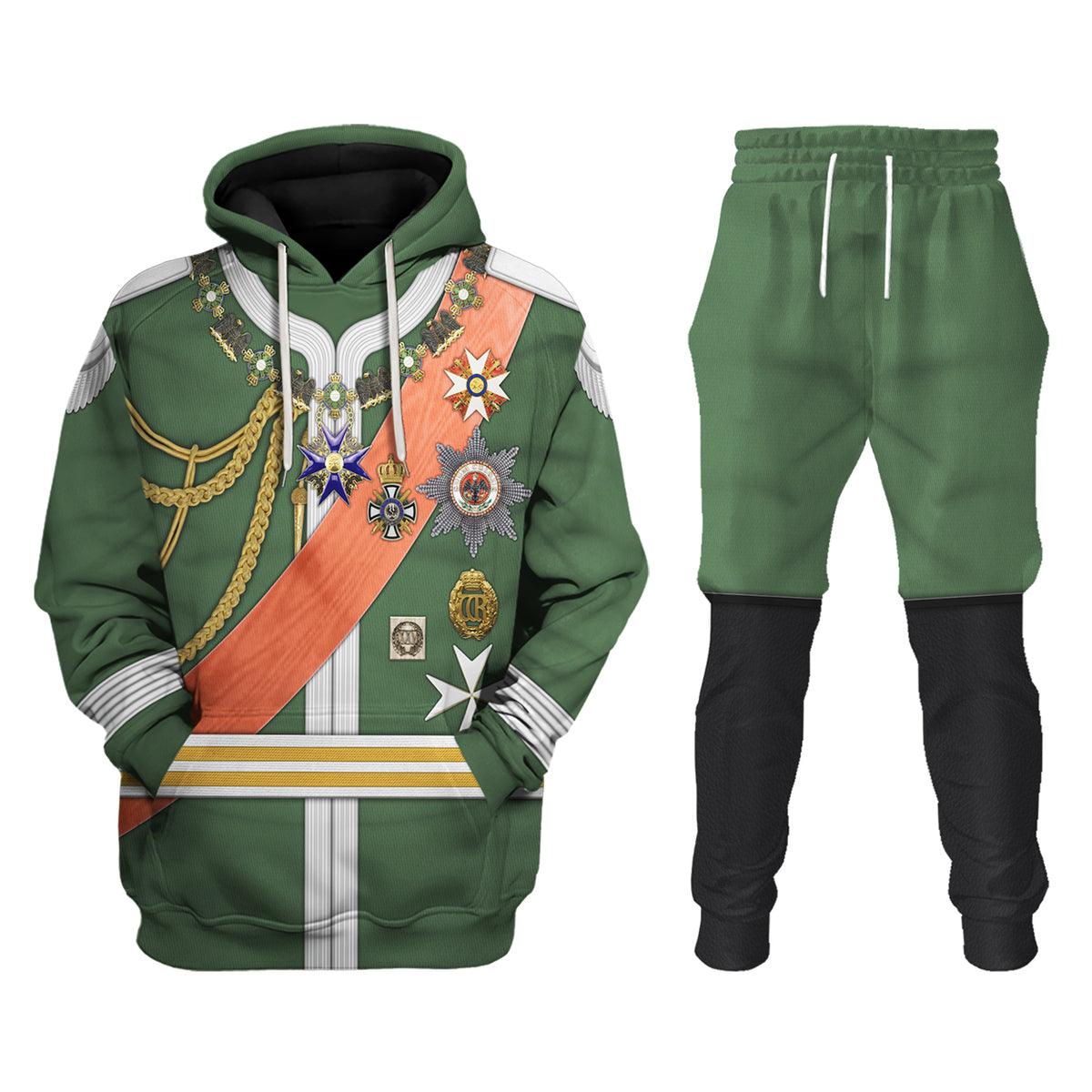 Kaiser Wilhelm Dreifarbendruck Costume Hoodie, Sweatshirt, T-Shirt, Tracksuit for Cosplay MNP089CS