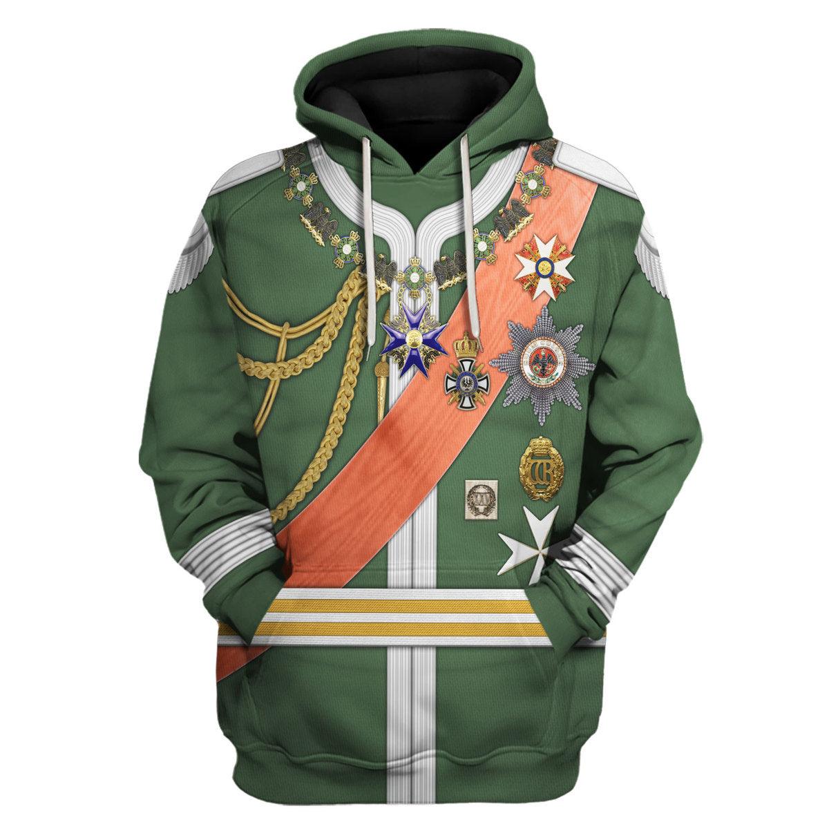Kaiser Wilhelm Dreifarbendruck Costume Hoodie, Sweatshirt, T-Shirt, Tracksuit for Cosplay MNP089CS