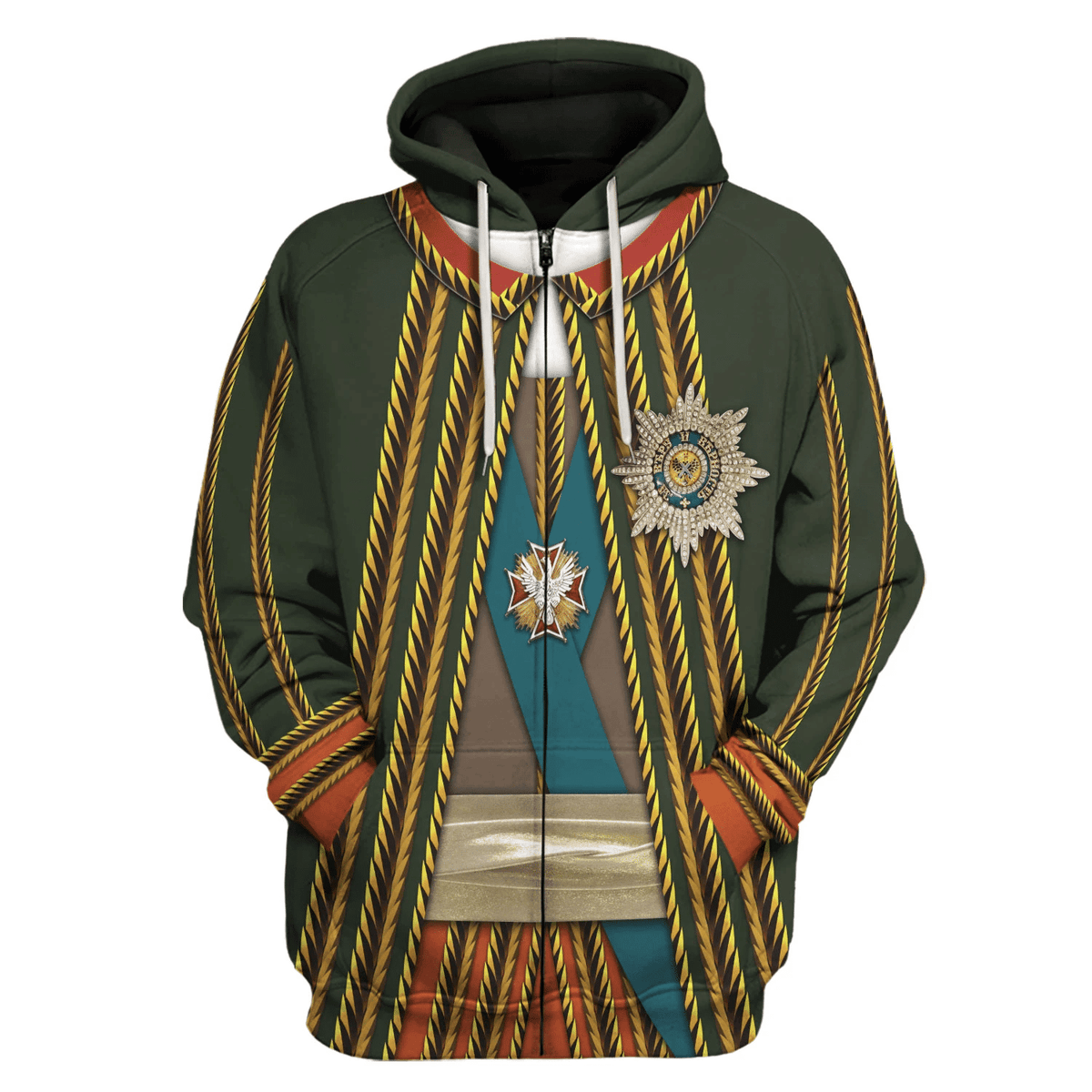 German Army Officer Burkhard Christoph von Munnich Hoodie, Sweatshirt, T-Shirt, Tracksuit Cosplay Costume MNP088CS