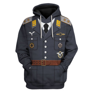 German Air Force Captain Costume Hoodie, Sweatshirt, T-Shirt, Tracksuit for Cosplay MNP031CS