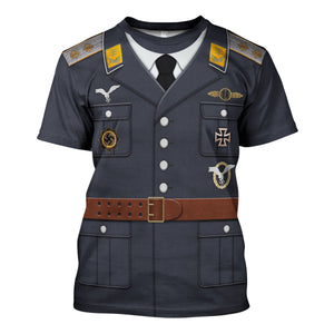 German Air Force Captain Costume Hoodie, Sweatshirt, T-Shirt, Tracksuit for Cosplay MNP031CS