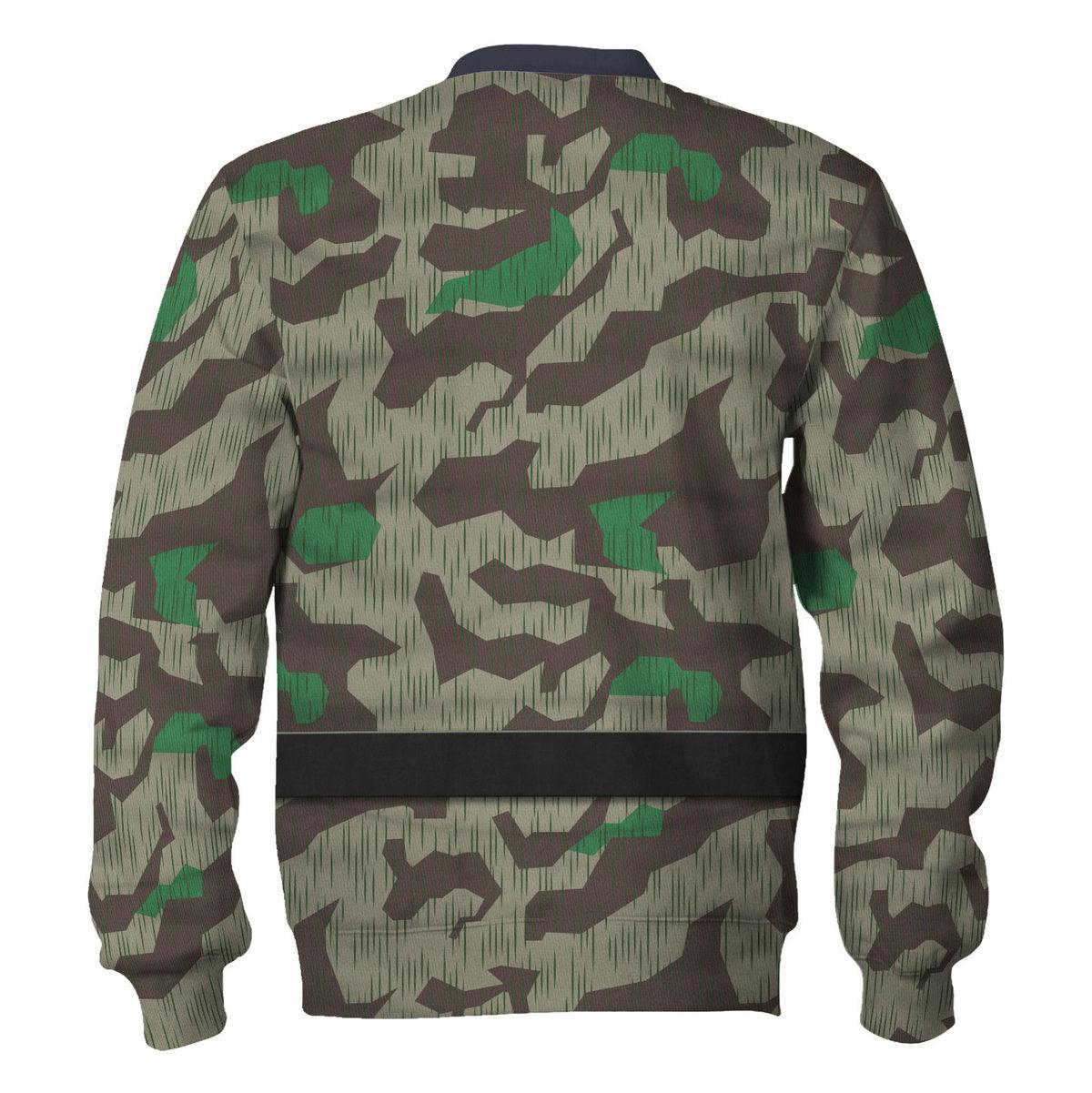 German Parachutist Splinter Pattern Smock, Combat Uniform Hoodie, Sweatshirt, T-Shirt, Tracksuit Costume MNP030CS