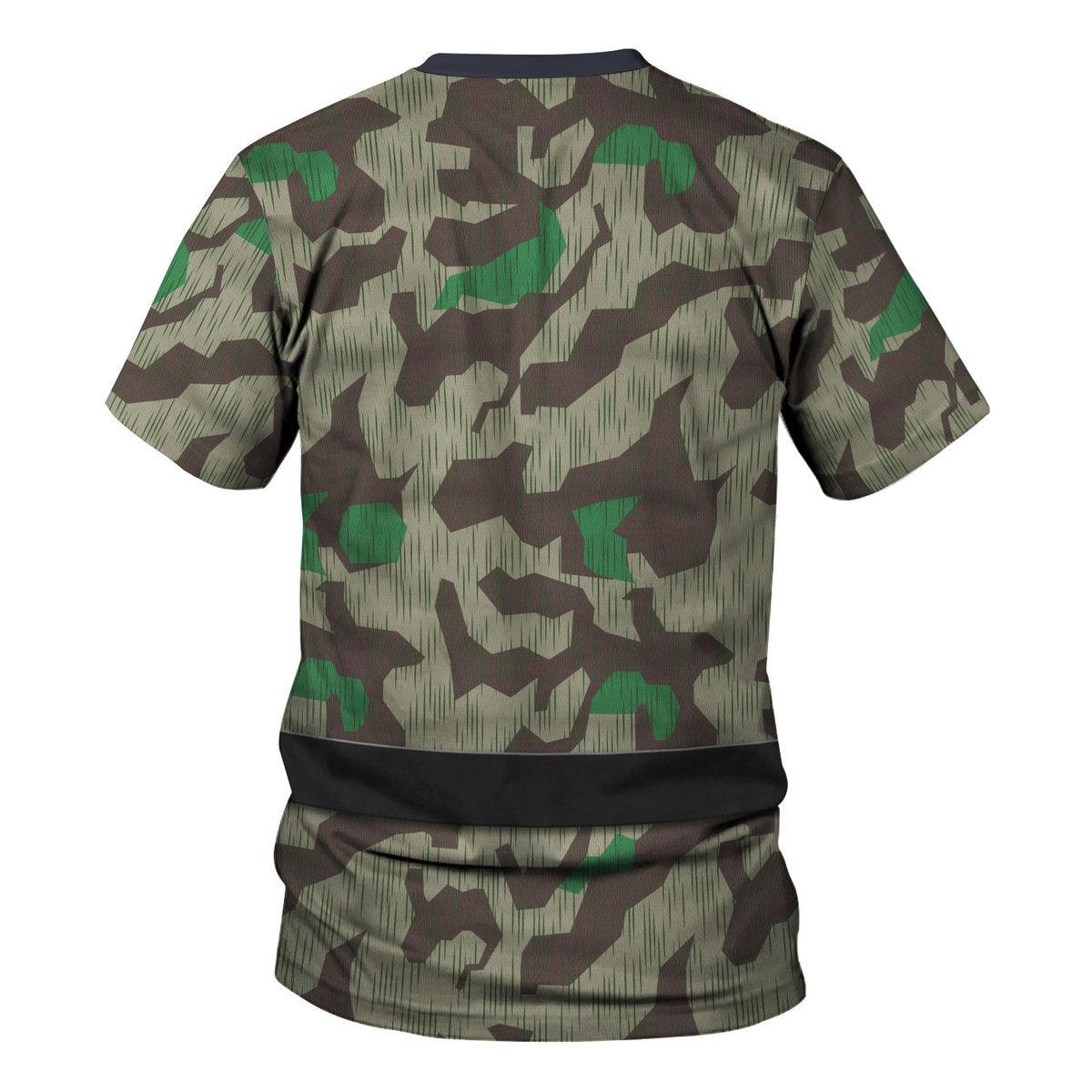German Parachutist Splinter Pattern Smock, Combat Uniform Hoodie, Sweatshirt, T-Shirt, Tracksuit Costume MNP030CS