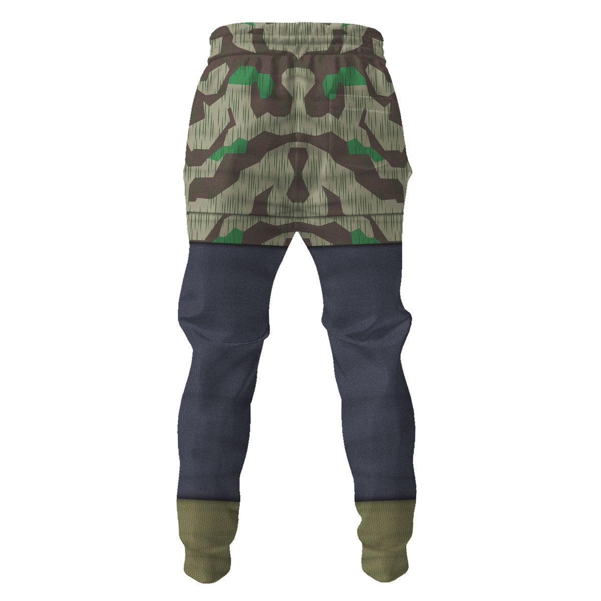 German Parachutist Splinter Pattern Smock, Combat Uniform Hoodie, Sweatshirt, T-Shirt, Tracksuit Costume MNP030CS
