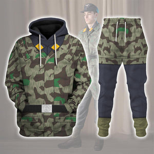 German Parachutist Splinter Pattern Smock, Basic Uniform Hoodie, Sweatshirt, T-Shirt, Tracksuit Costume MNP071CS
