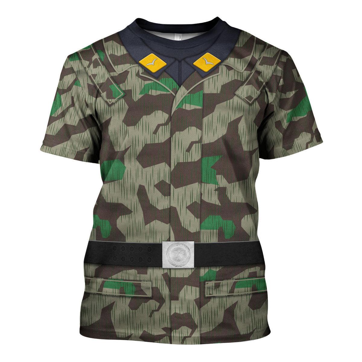 German Parachutist Splinter Pattern Smock, Basic Uniform Hoodie, Sweatshirt, T-Shirt, Tracksuit Costume MNP071CS