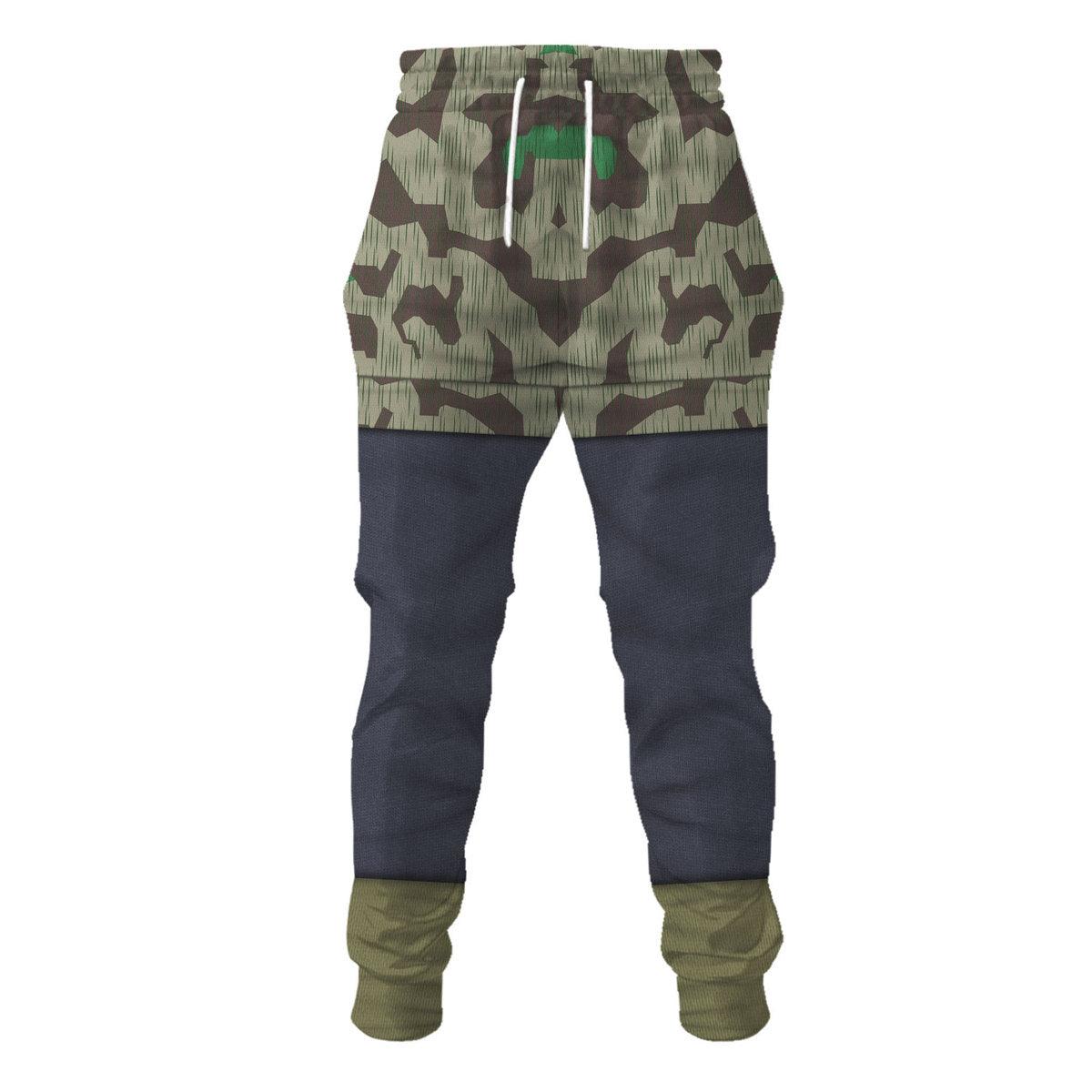German Parachutist Splinter Pattern Smock, Basic Uniform Hoodie, Sweatshirt, T-Shirt, Tracksuit Costume MNP071CS