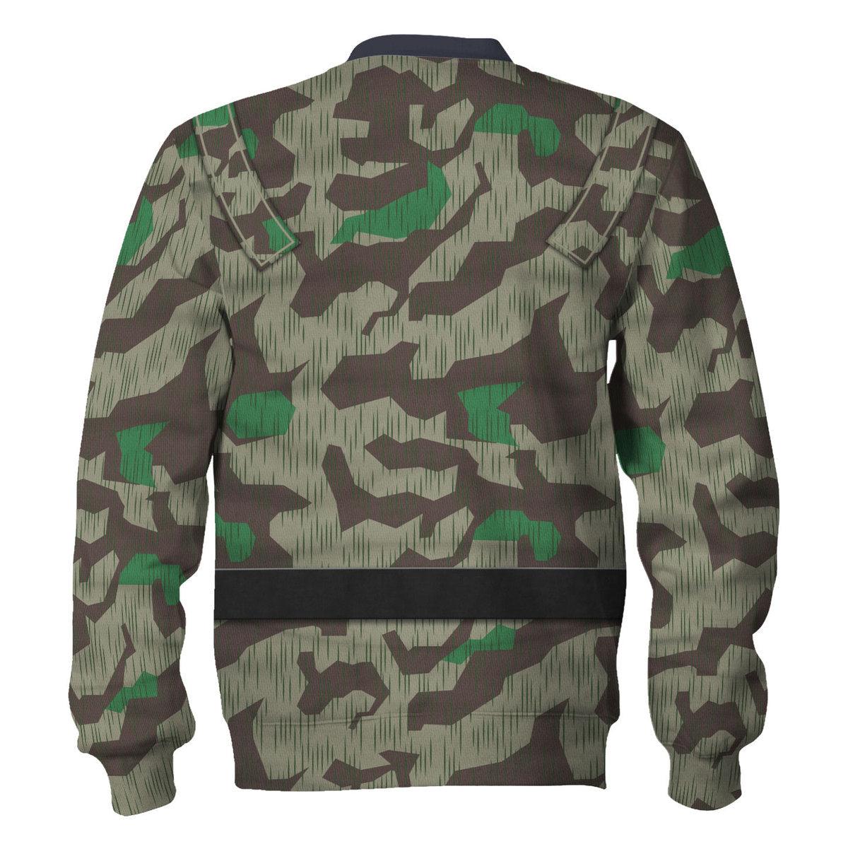 German Parachutist Splinter Pattern Smock, Basic Uniform Hoodie, Sweatshirt, T-Shirt, Tracksuit Costume MNP071CS