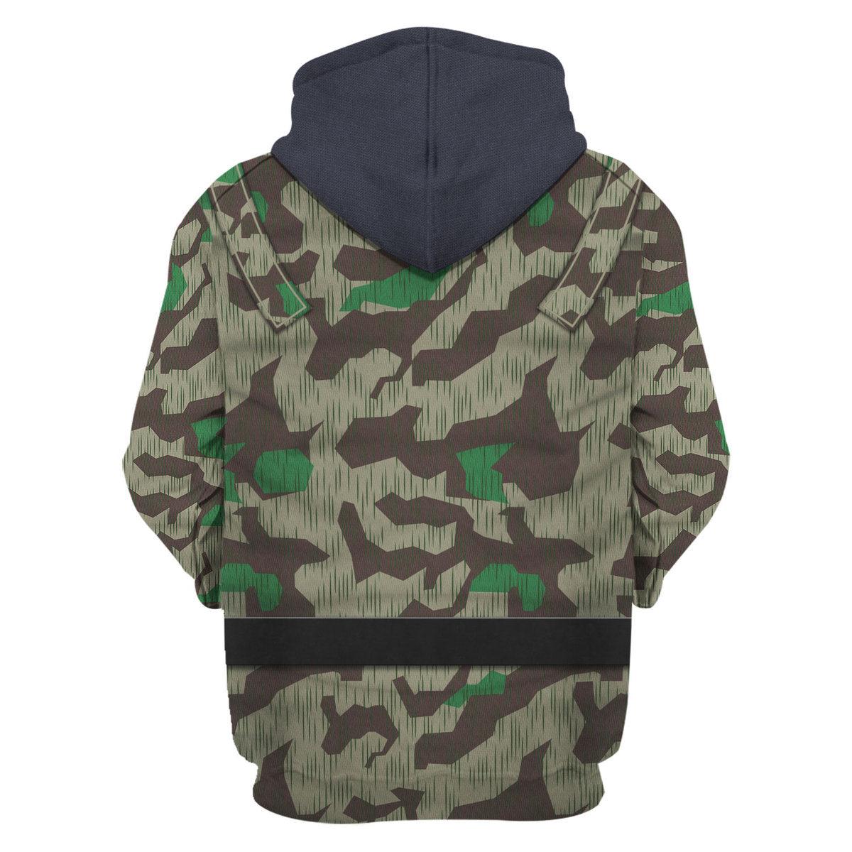 German Parachutist Splinter Pattern Smock, Basic Uniform Hoodie, Sweatshirt, T-Shirt, Tracksuit Costume MNP071CS
