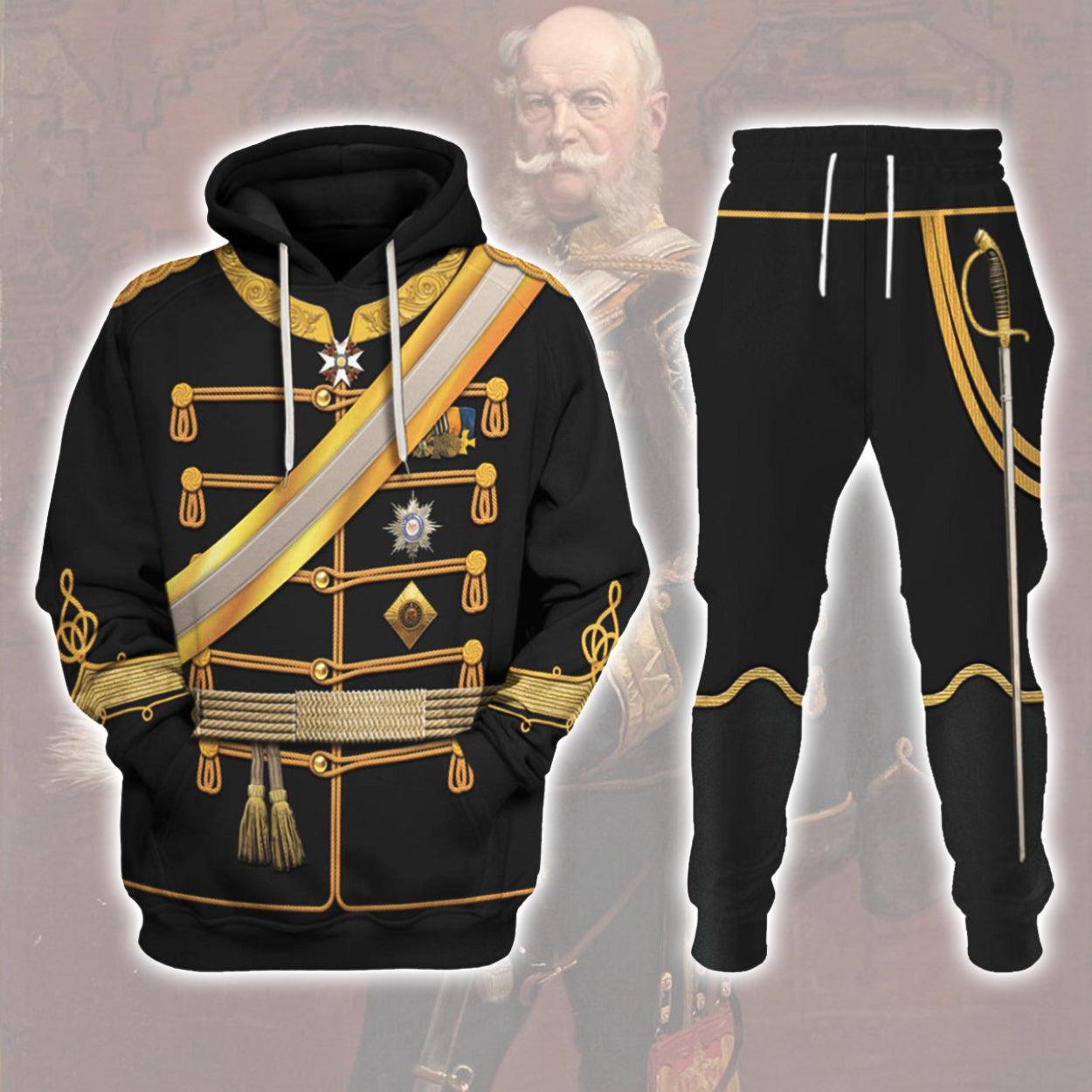 Kaiser Wilhelm the First German Emperor Hussar Uniform Costume Hoodie, Sweatshirt, T-Shirt, Tracksuit MNP051CS