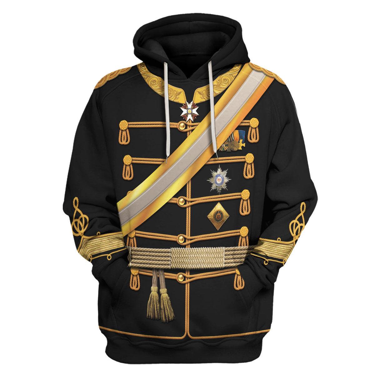 Kaiser Wilhelm the First German Emperor Hussar Uniform Costume Hoodie, Sweatshirt, T-Shirt, Tracksuit MNP051CS