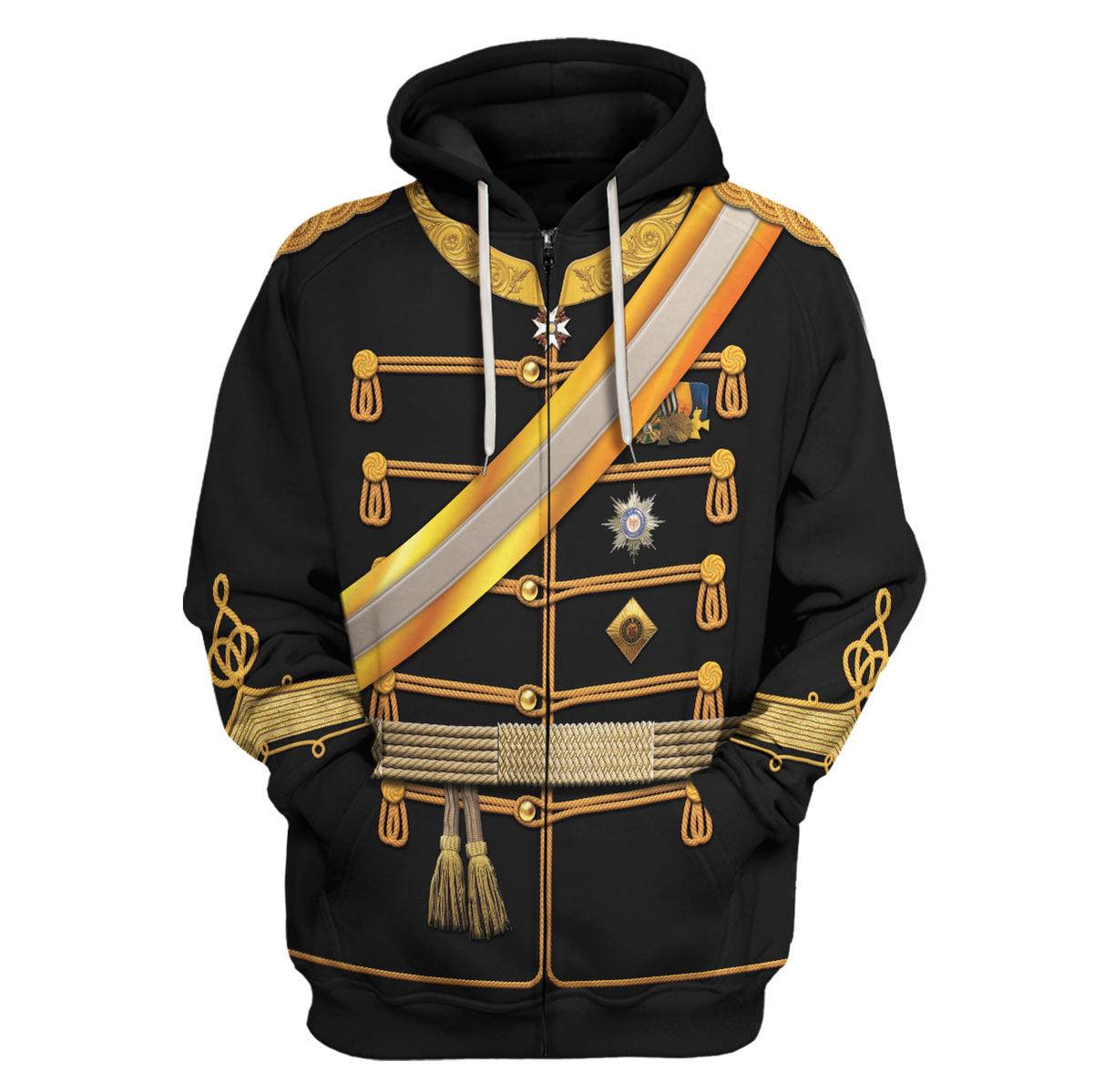 Kaiser Wilhelm the First German Emperor Hussar Uniform Costume Hoodie, Sweatshirt, T-Shirt, Tracksuit MNP051CS