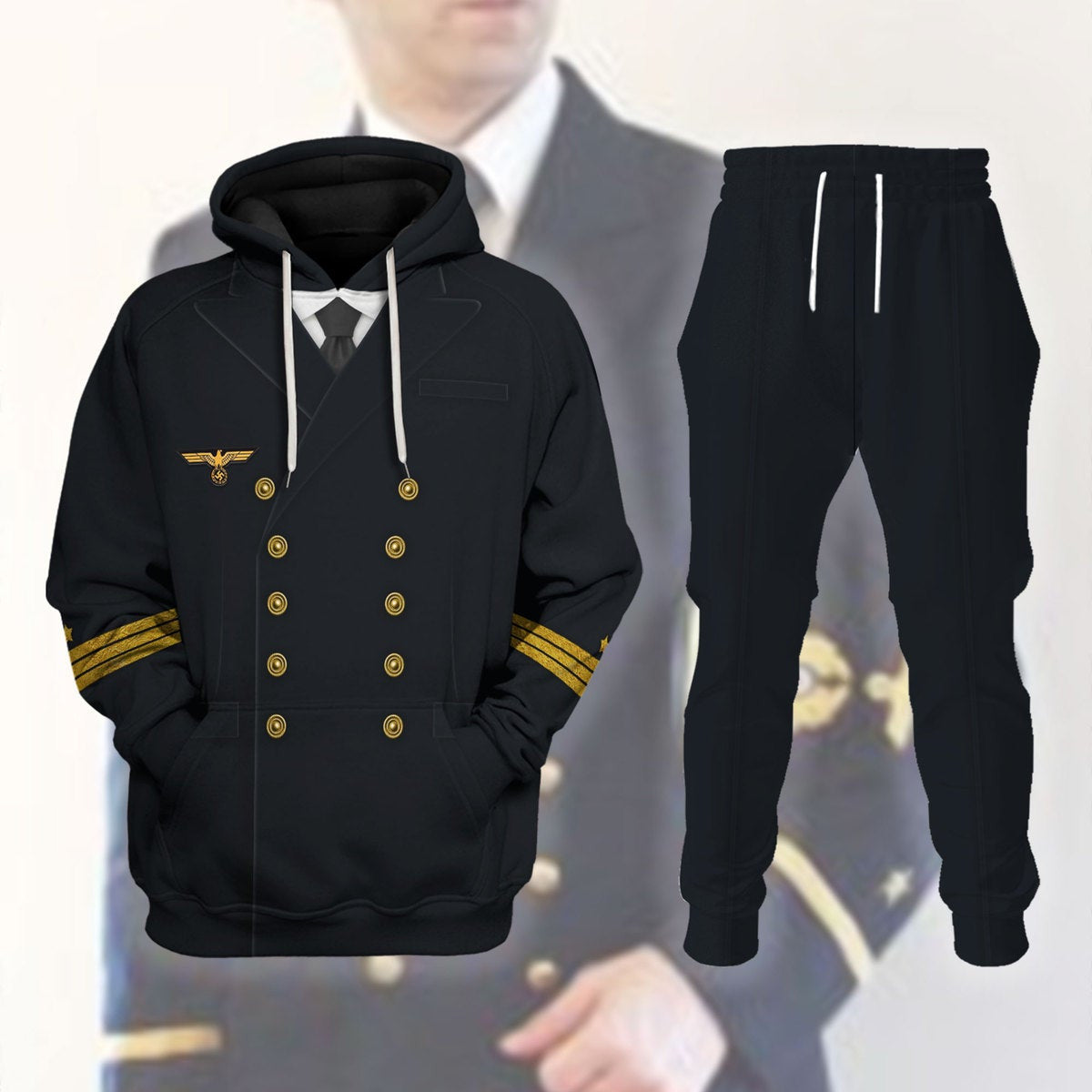 German War Navy Officer Costumes, Uniforms for Cosplay, Historical Reenactments MNP069CS