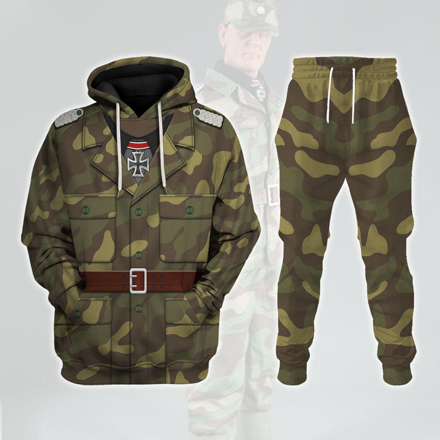 German, Italian Camouflage Military Costume, Historical M40 Cosplay Uniform MNP042CS