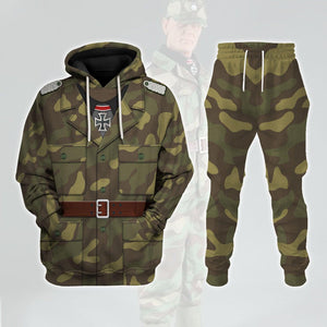 German, Italian Camouflage Military Costume, Historical M40 Cosplay Uniform MNP042CS