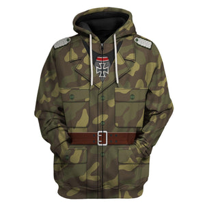 German, Italian Camouflage Military Costume, Historical M40 Cosplay Uniform MNP042CS