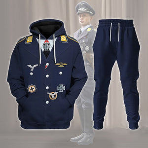 World War Two Erich Alfred Hartmann Cosplay Hoodie, Sweatshirt, T-Shirt Tracksuit MNP024CS