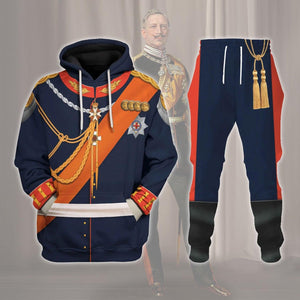 Wilhelm German Emperor Costume Hoodie, Sweatshirt, T-Shirt, Tracksuit for Cosplay MNP085CS