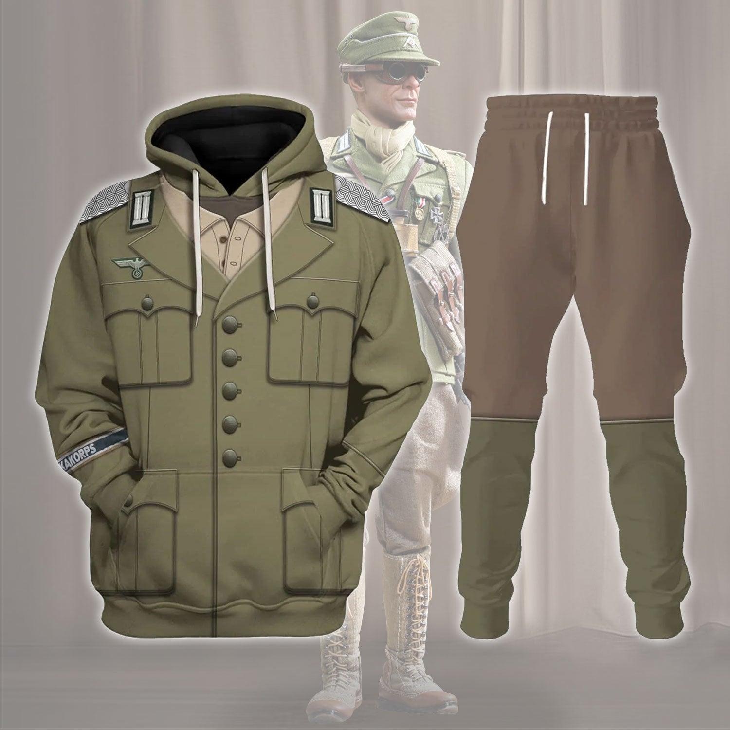 Wehrmacht Army Africa Corps Cosplay Costume Hoodie, Sweatshirt, T-Shirt, Tracksuit MNP082CS
