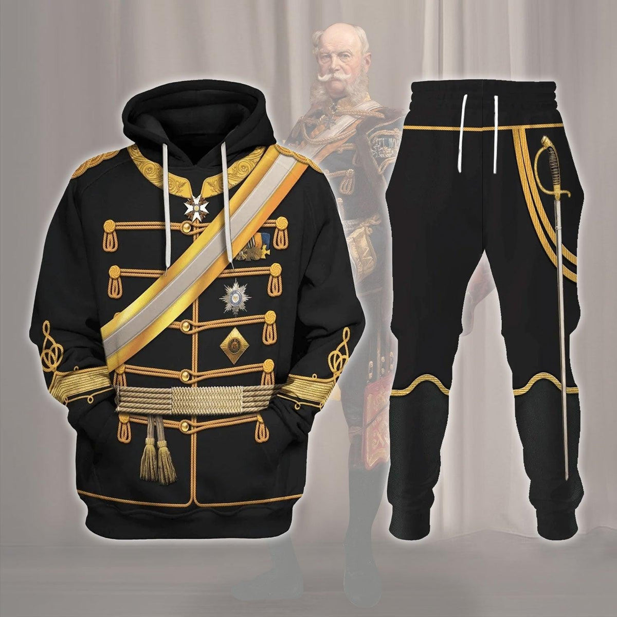 William I German Emperor Costume Hoodie, Sweatshirt, T-Shirt Tracksuit for Cosplay MNP049CS
