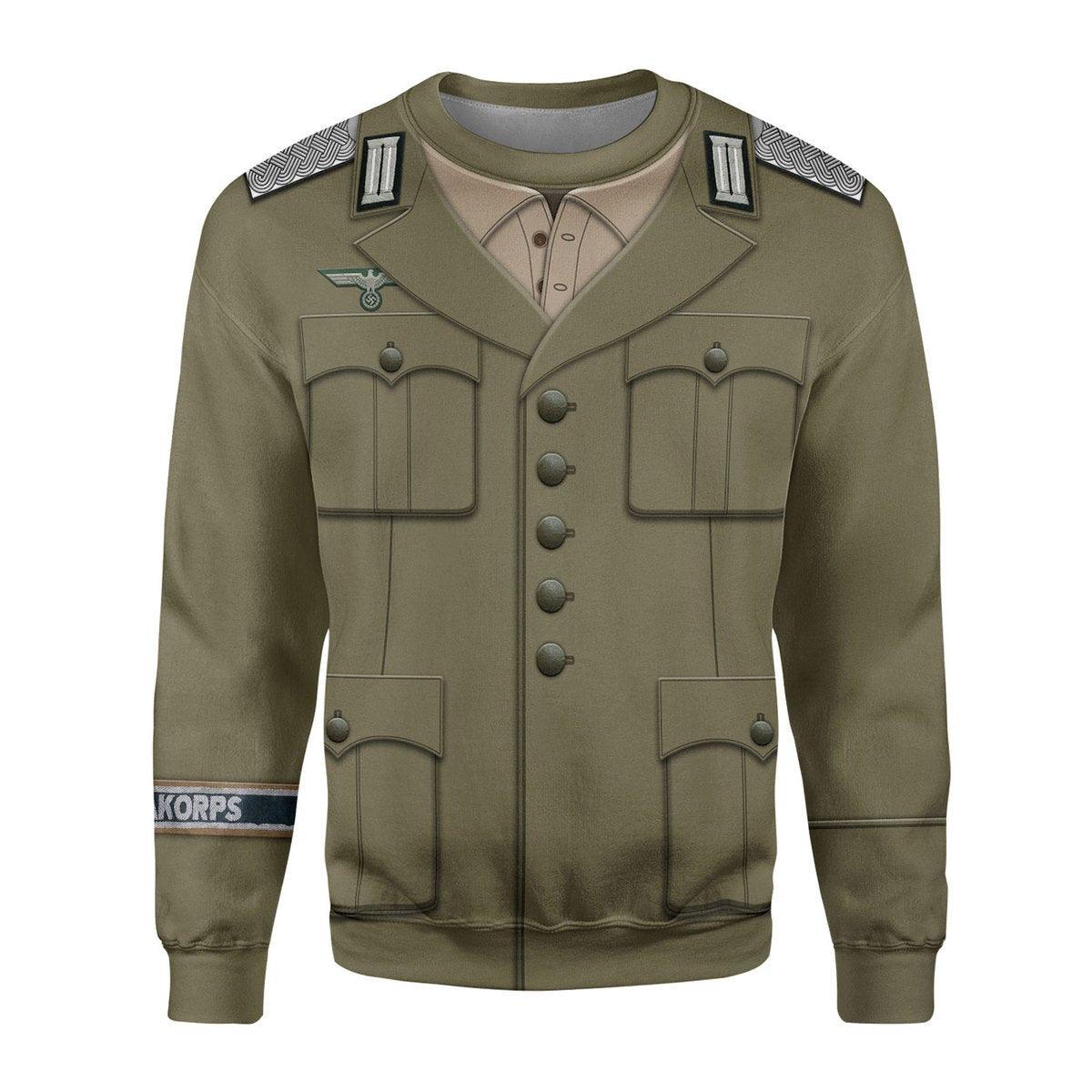 Afrikakorps Officer Costume Hoodie, Sweatshirt, T-Shirt, Tracksuit for Cosplay MNP047CS