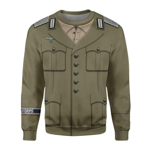Afrikakorps Officer Costume Hoodie, Sweatshirt, T-Shirt, Tracksuit for Cosplay MNP047CS