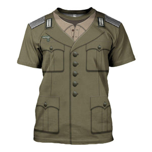 Afrikakorps Officer Costume Hoodie, Sweatshirt, T-Shirt, Tracksuit for Cosplay MNP047CS
