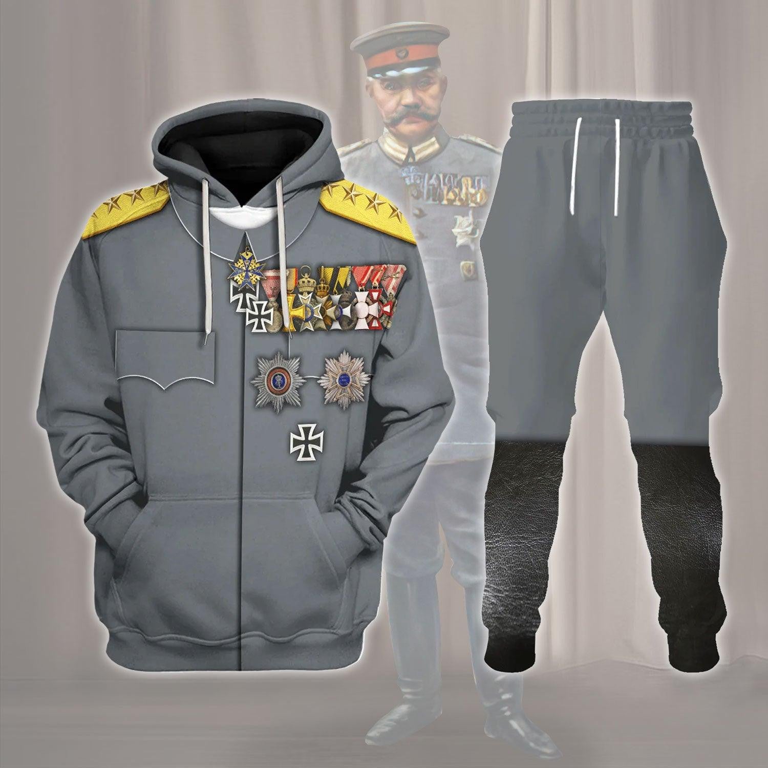 Erich Ludendorff German General Costume Hoodie, Sweatshirt, T-Shirt, Tracksuit for Cosplay MNP039CS