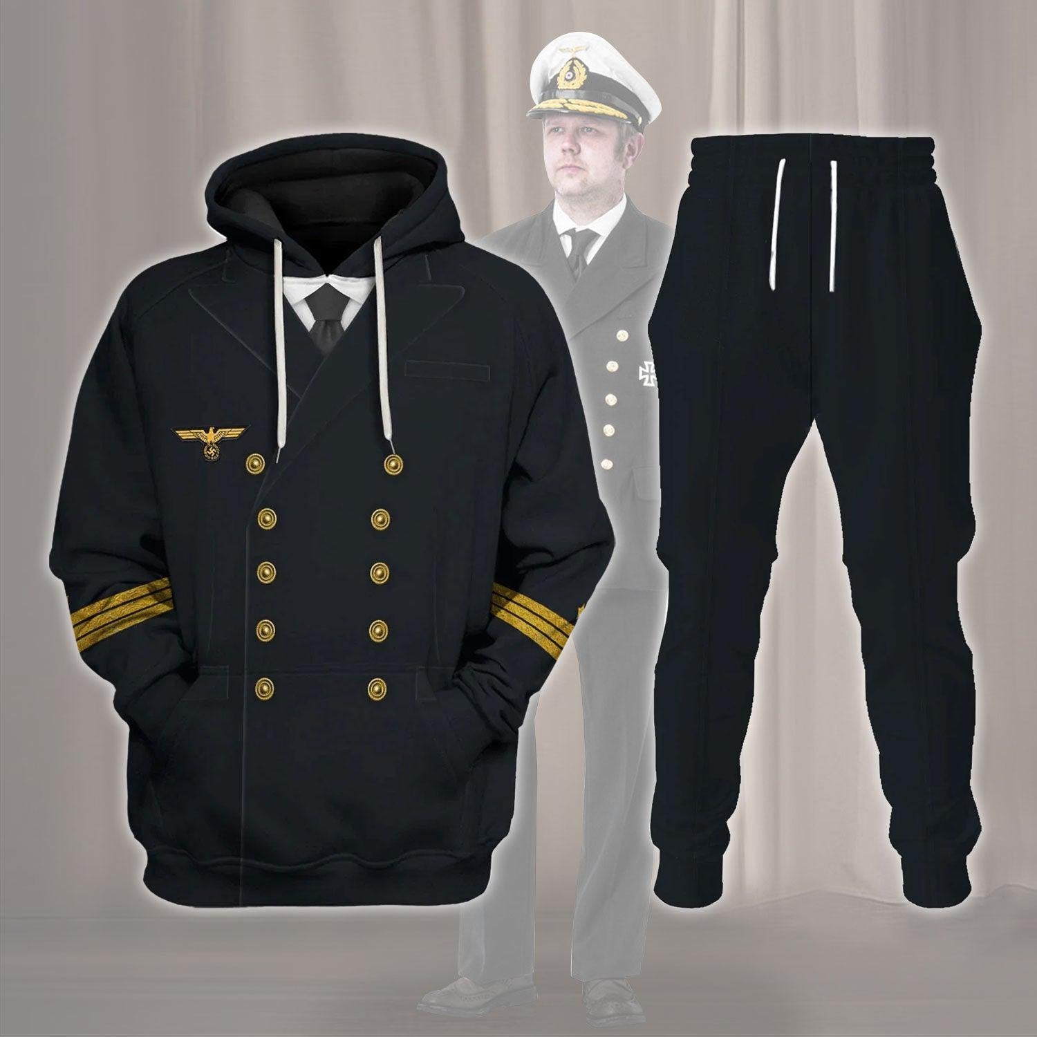 German Kriegsmarine War Navy Hoodie, Sweatshirt, T-Shirt, Costume Tracksuit for Cosplay MNP065CS