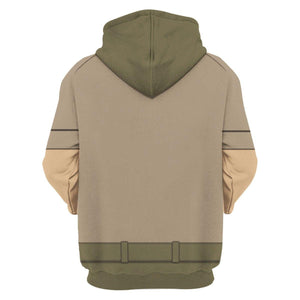 Afrikakorps Officer Costume Hoodie, Sweatshirt, T-Shirt, Tracksuit for Cosplay MNP062CS