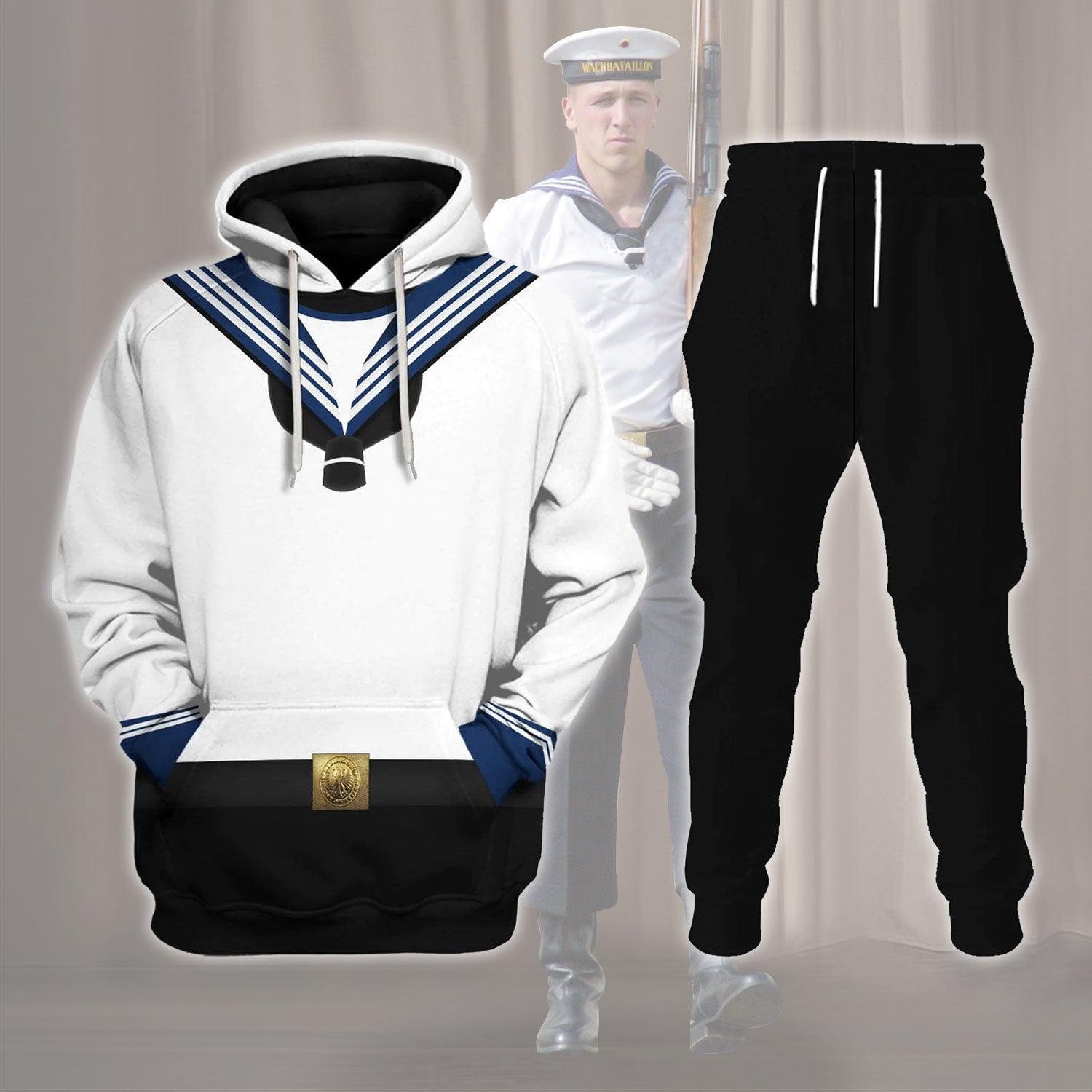 Wachbataillon Navy Uniform Costume Hoodie, Sweatshirt, T-Shirt, Tracksuit for Cosplay MNP029CS