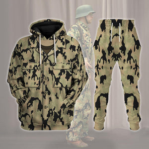 German Leibermuster Faded Version Two Camo Hoodie, Sweatshirt, T-Shirt for Cosplay Costume MNP028CS