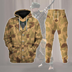 Sumpftarnmuster Swamp Pattern German World War Camouflage Hoodie, Sweatshirt, T-Shirt, Tracksuit for Cosplay Costume MNP038CS