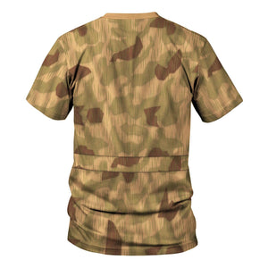 Sumpftarnmuster Swamp Pattern German World War Camouflage Hoodie, Sweatshirt, T-Shirt, Tracksuit for Cosplay Costume MNP038CS