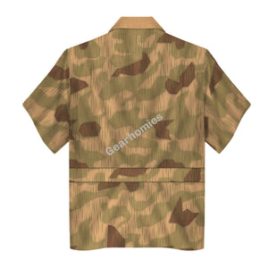 Sumpftarnmuster Swamp Pattern German World War Camouflage Hoodie, Sweatshirt, T-Shirt, Tracksuit for Cosplay Costume MNP038CS