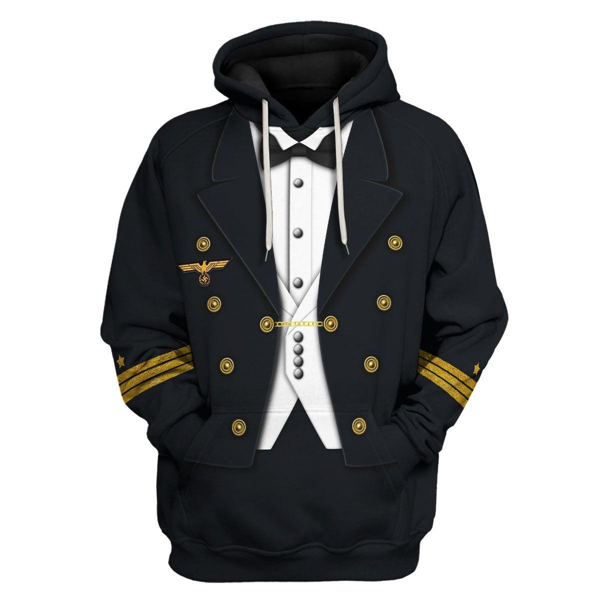 German Kriegsmarine Officer Costume Hoodie, Sweatshirt, T-Shirt, Tracksuit for Cosplay MNP078CS