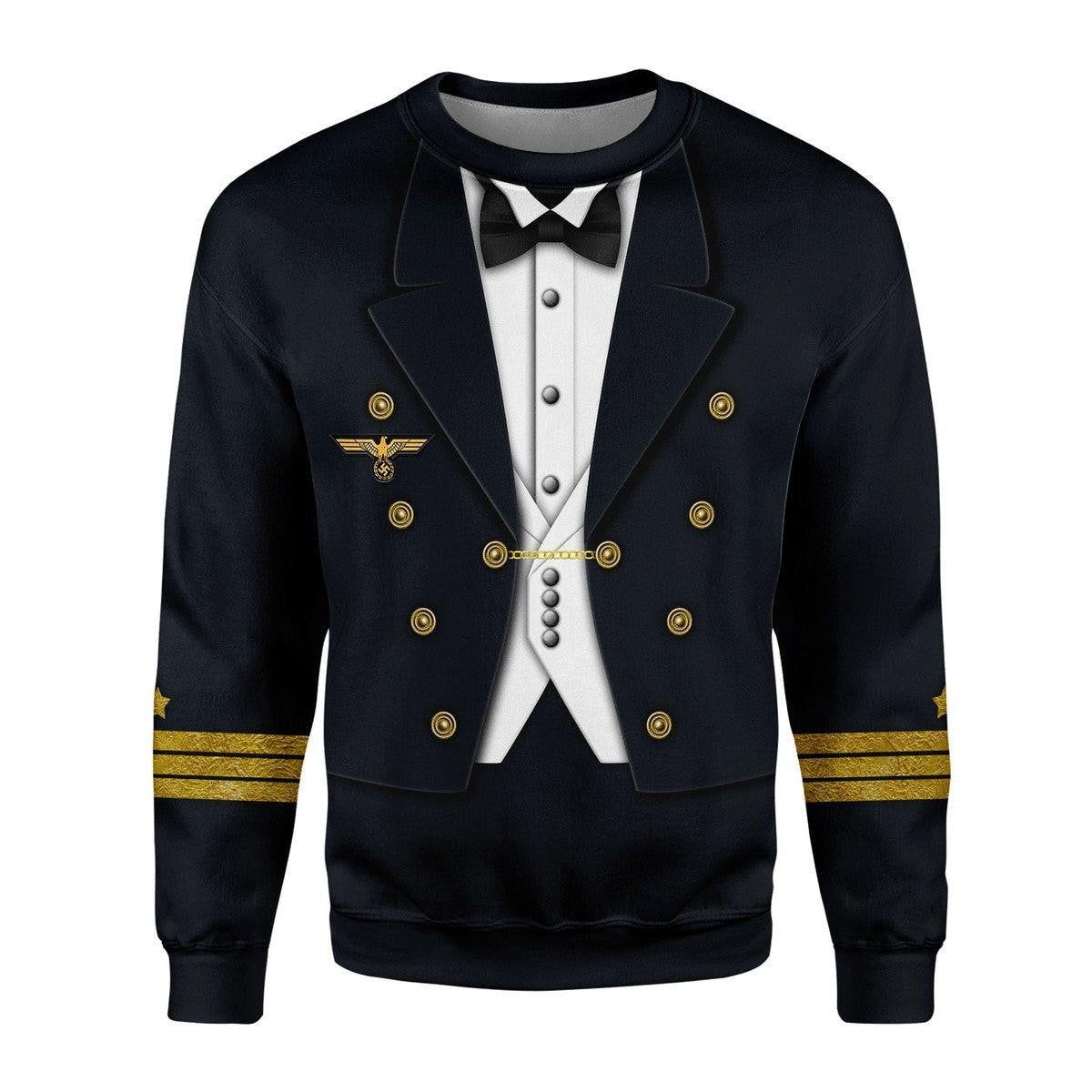 German Kriegsmarine Officer Costume Hoodie, Sweatshirt, T-Shirt, Tracksuit for Cosplay MNP078CS