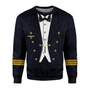 German Kriegsmarine Officer Costume Hoodie, Sweatshirt, T-Shirt, Tracksuit for Cosplay MNP078CS