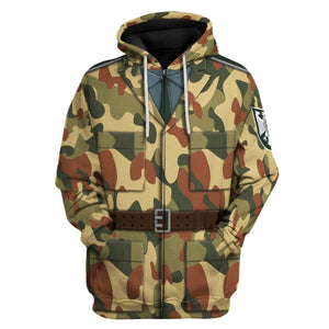 West German Border Guard Costume Hoodie, Sweatshirt, T-Shirt, Tracksuit for Cosplay MNP077CS