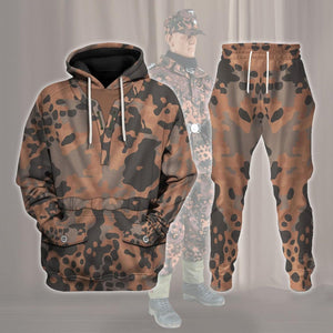 Eichenlaub Pattern World War Costume Hoodie, Sweatshirt, T-Shirt, Tracksuit for Cosplay MNP060CS
