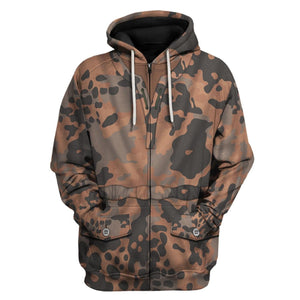 Eichenlaub Pattern World War Costume Hoodie, Sweatshirt, T-Shirt, Tracksuit for Cosplay MNP060CS