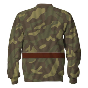 Italian Camouflage Military Costume Hoodie, Sweatshirt, T-Shirt, Tracksuit for Cosplay MNP026CS