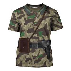 German Army Splinter Camouflage White Reversible Jacket, Hoodie, Sweatshirt, Costume for World War Two Cosplay MNP010CS