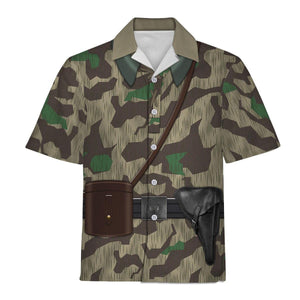 German Army Splinter Camouflage White Reversible Jacket, Hoodie, Sweatshirt, Costume for World War Two Cosplay MNP010CS