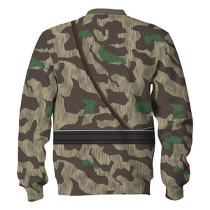 German Army Splinter Camouflage White Reversible Jacket, Hoodie, Sweatshirt, Costume for World War Two Cosplay MNP010CS