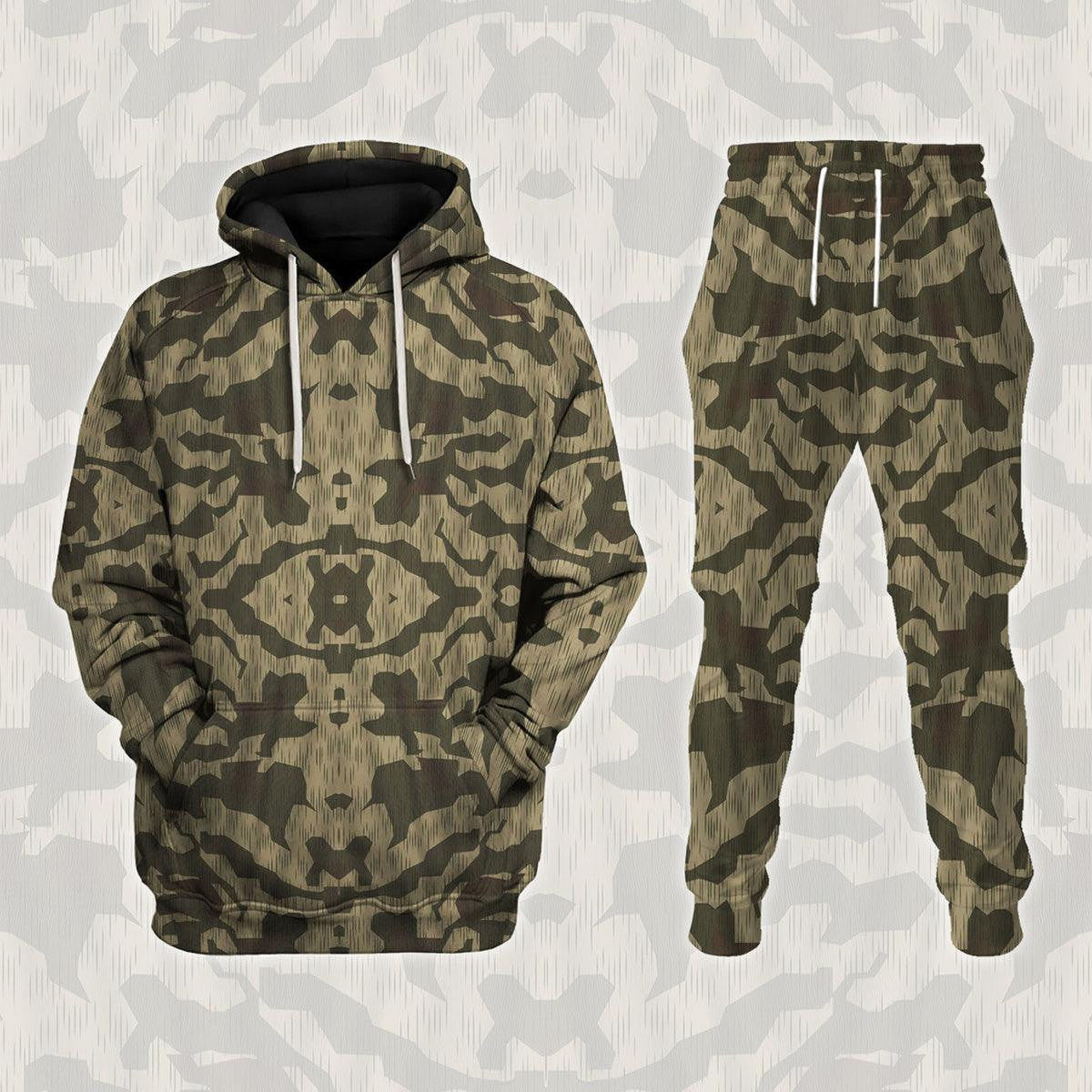 Splinter B Luftwaffe Splinter Pattern German World War Camouflage Fabric for Cosplay, Costume MNP036CS