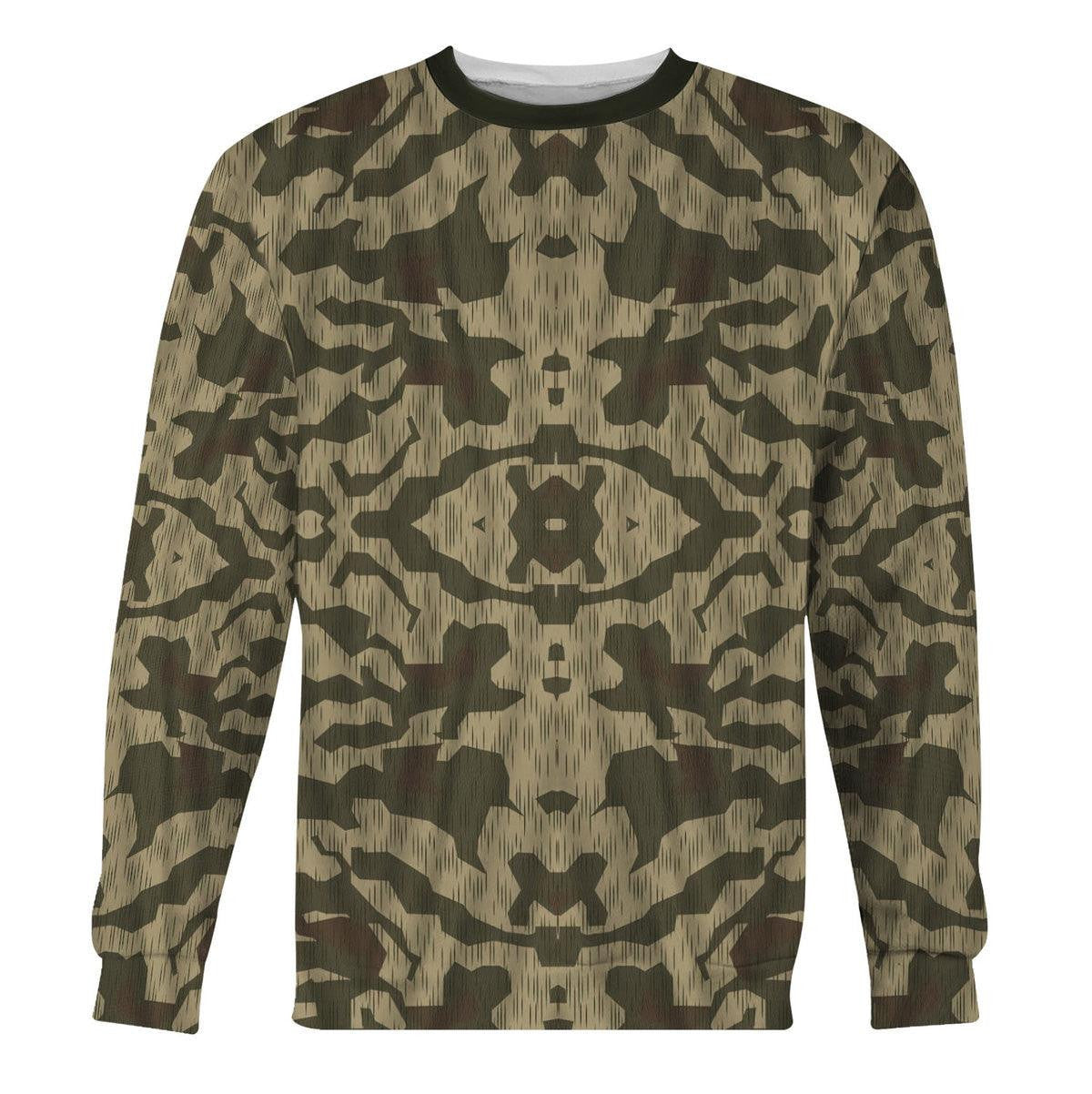 Splinter B Luftwaffe Splinter Pattern German World War Camouflage Fabric for Cosplay, Costume MNP036CS