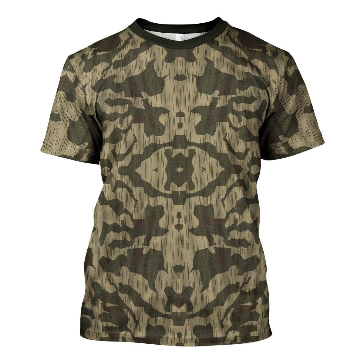 Splinter B Luftwaffe Splinter Pattern German World War Camouflage Fabric for Cosplay, Costume MNP036CS